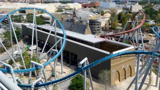 Hogsmeade Station as viewed from Dragon Challenge this week.