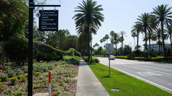 On the way from Cabana Bay to Universal CityWalk.