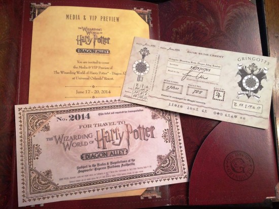 Diagon Alley media invite.