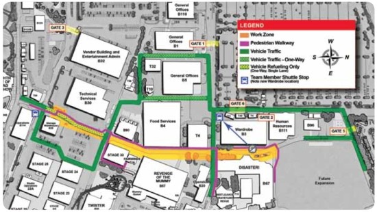 Backstage work map for the Hogwarts Express