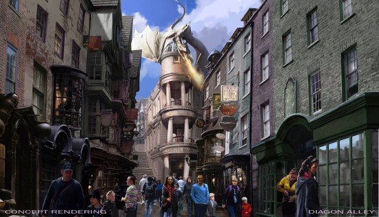 Diagon Alley concept artwork.