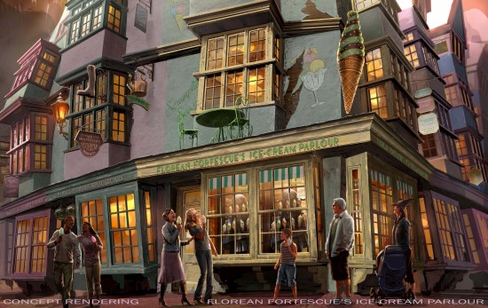 Diagon Alley concept artwork.