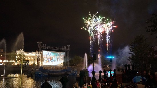 Fireworks as part of Cinematic Spectacular.