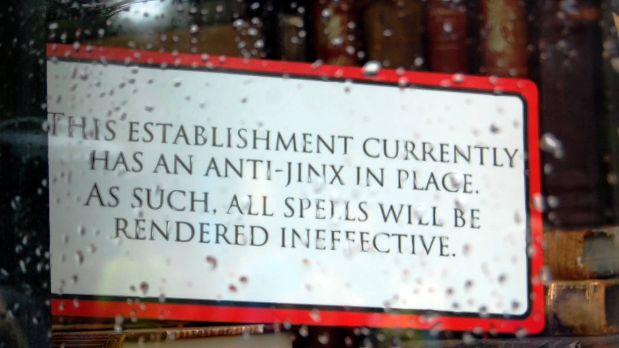  An anti-jinx sign