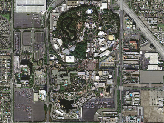 Aerial view of Disneyland Resort.