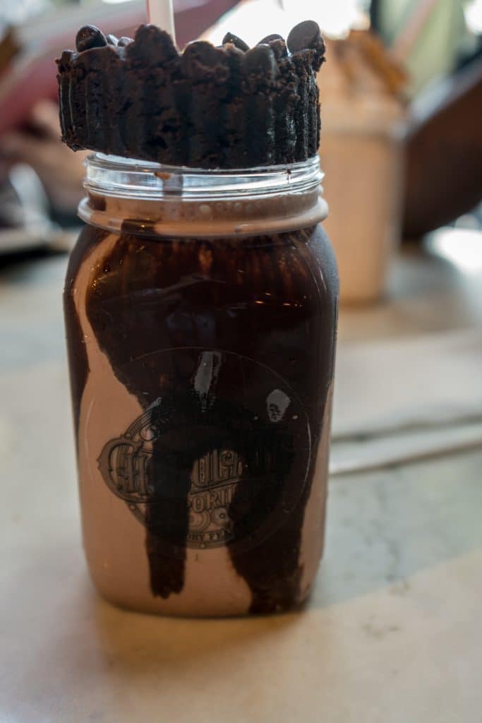 Brownie Milkshake at Toothsome Chocolate Emporium at Universal Orlando CityWalk