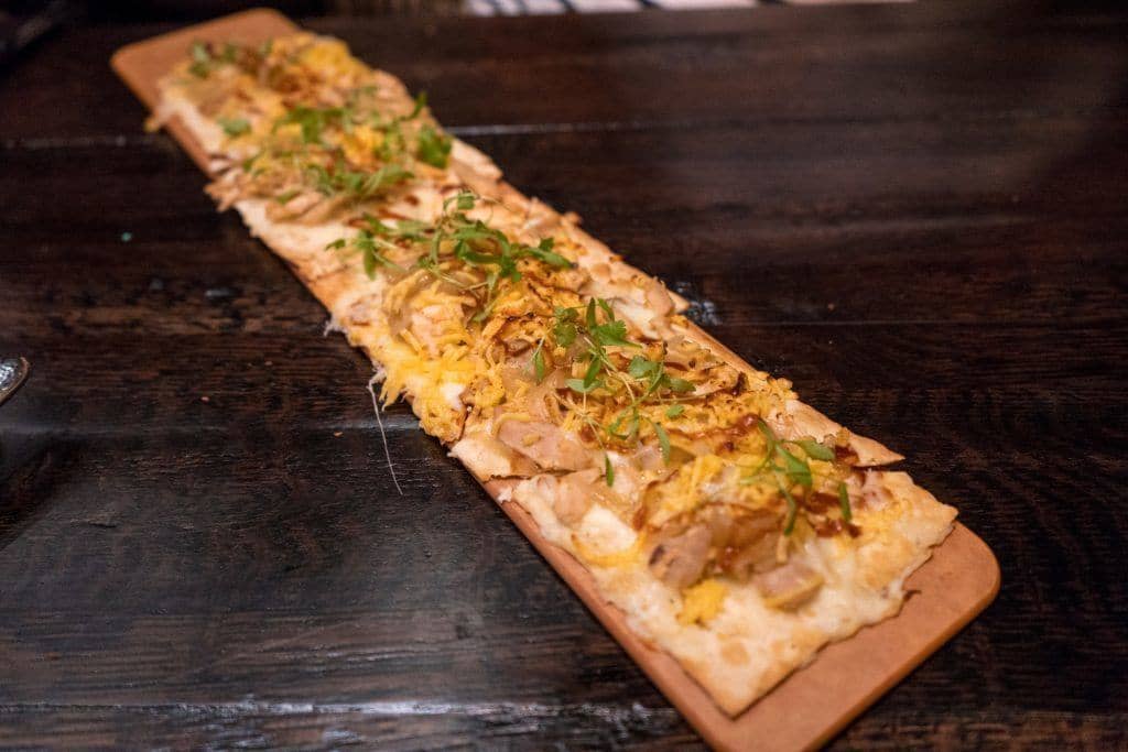 BBQ Chicken Flatbread at Toothsome Chocolate Emporium at Universal Orlando CityWalk