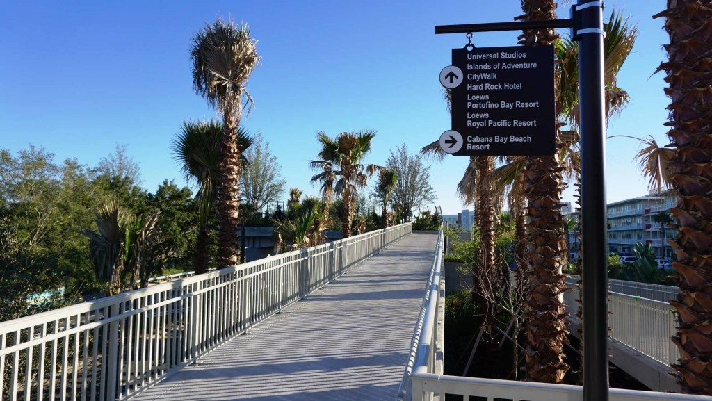 Garden Walkway from Cabana Bay to Universal CityWalk.