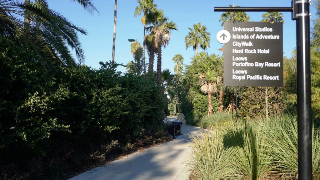 Garden Walkway from Cabana Bay to Universal CityWalk.