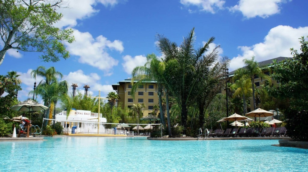 Pool area at Loews Royal Pacific Resort.