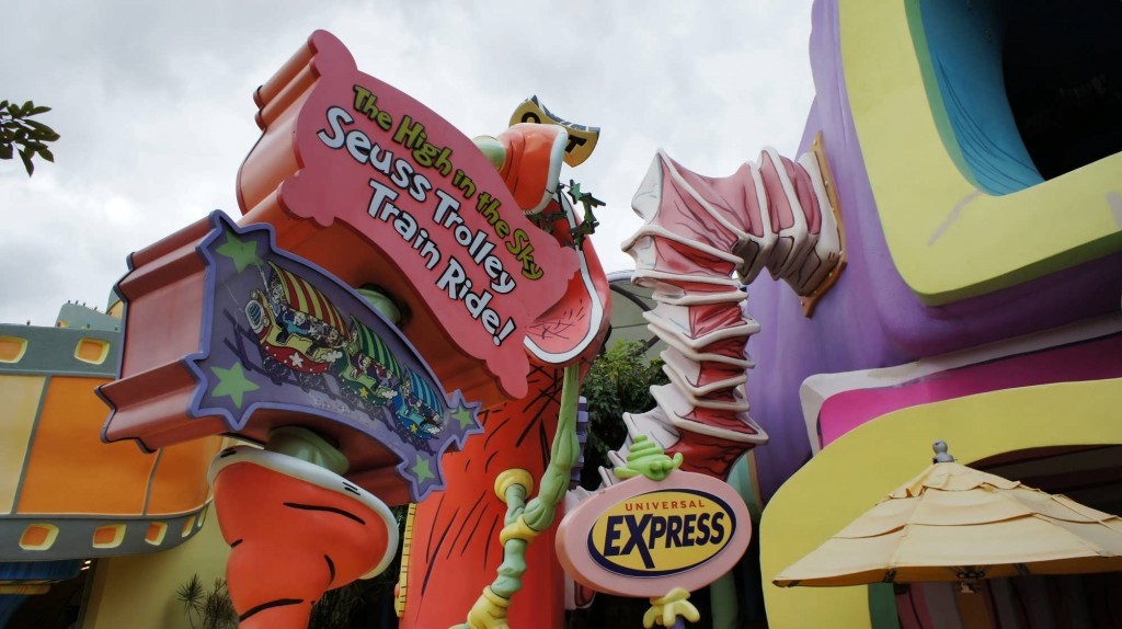 High in the Sky Seuss Trolley Train Ride! at Universal's Islands of Adventure.