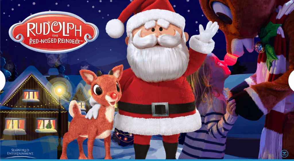 Say hello to Rudolph and Santa!