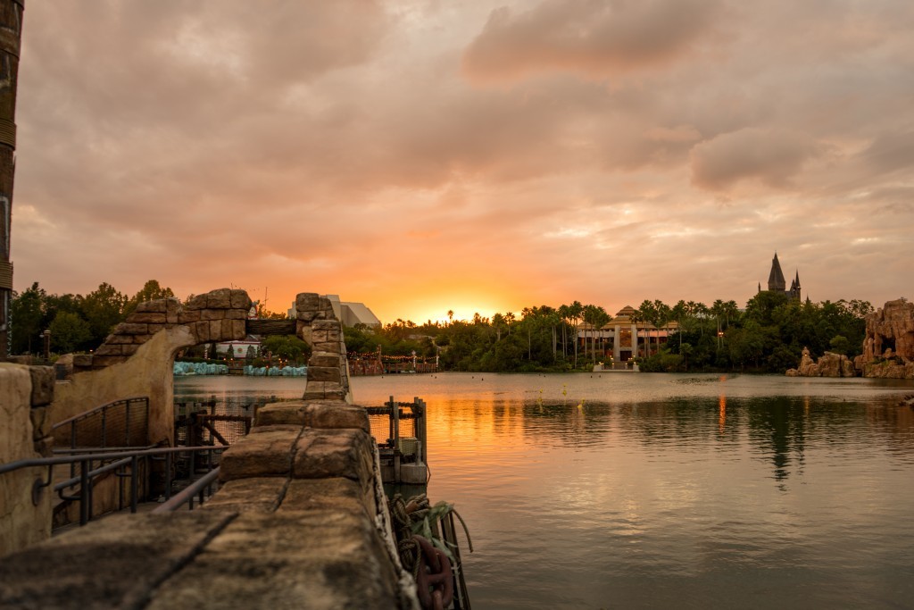 Universal's Islands of Adventure in the evening