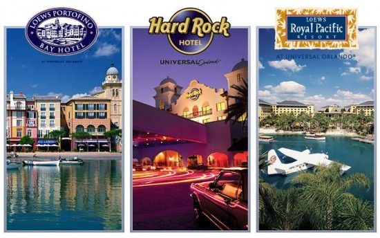 Universal Orlando's three premier hotels