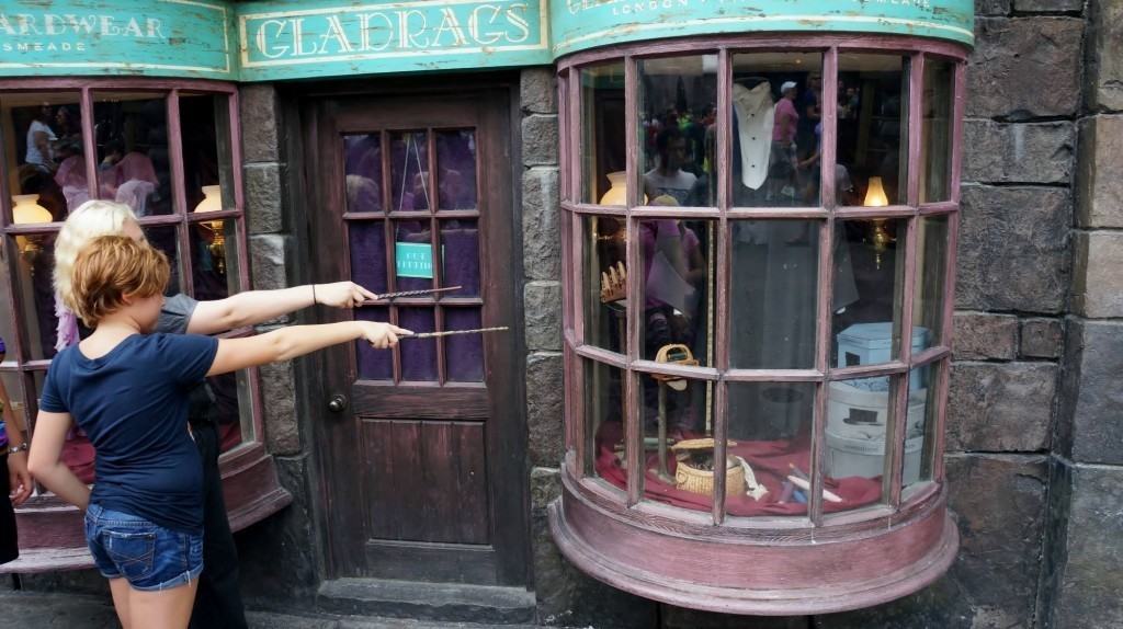 An interactive wand experience at The Wizarding World of Harry Potter - Diagon Alley