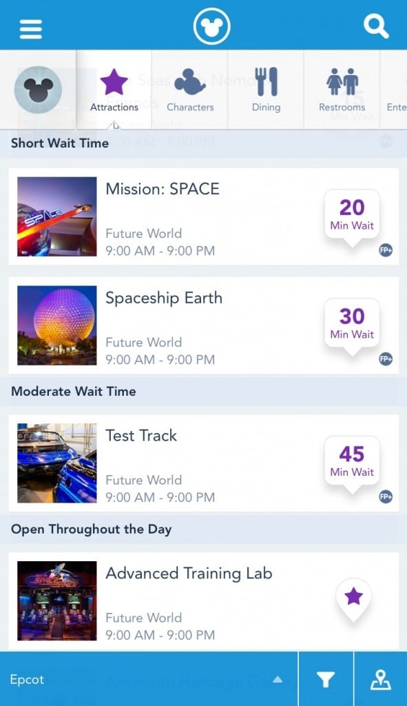 MyDisneyExperience app