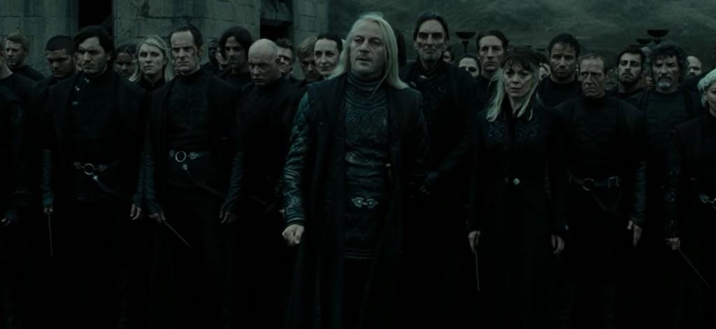 Death Eaters from "Harry Potter."