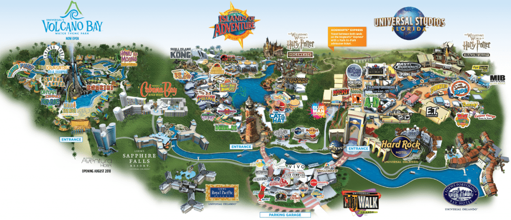 Universal Studios Florida Park Map