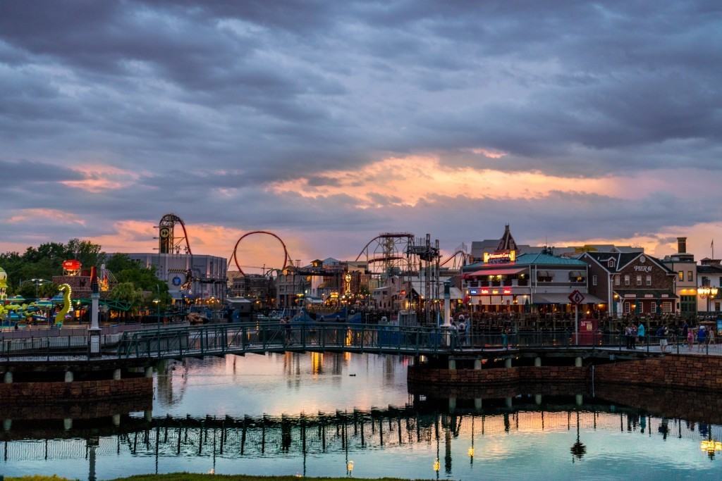 Sunset at Universal Studios Florida