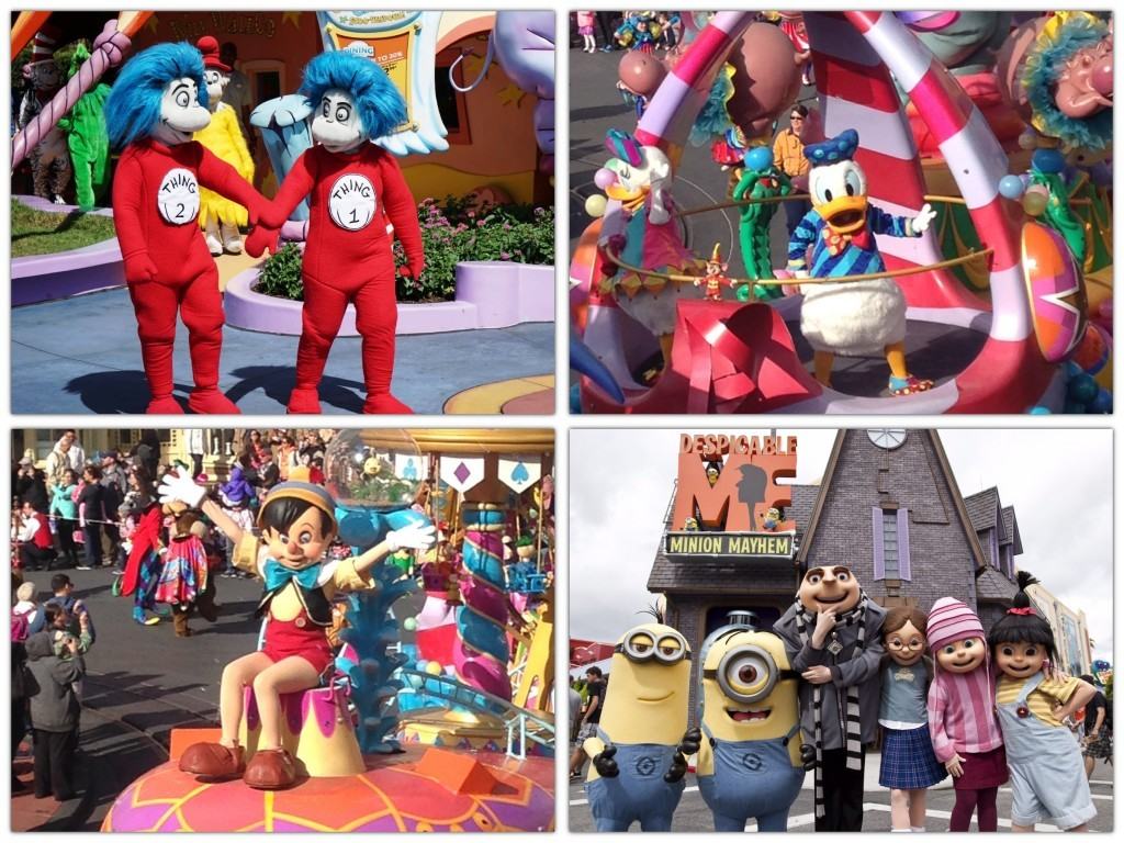 Characters at Universal Studios Orlando Resort and Disney's Magic Kingdom