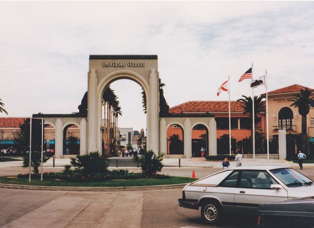 The original front gate 1991 Universal Studios Florida