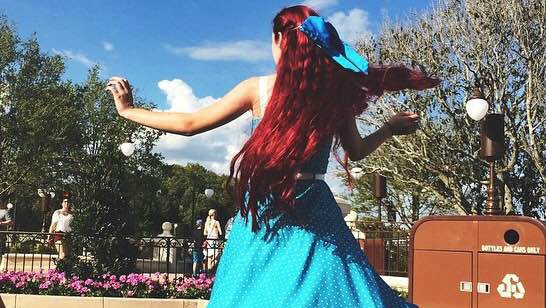 Zoey’s Ariel inspired Dapper Day look.