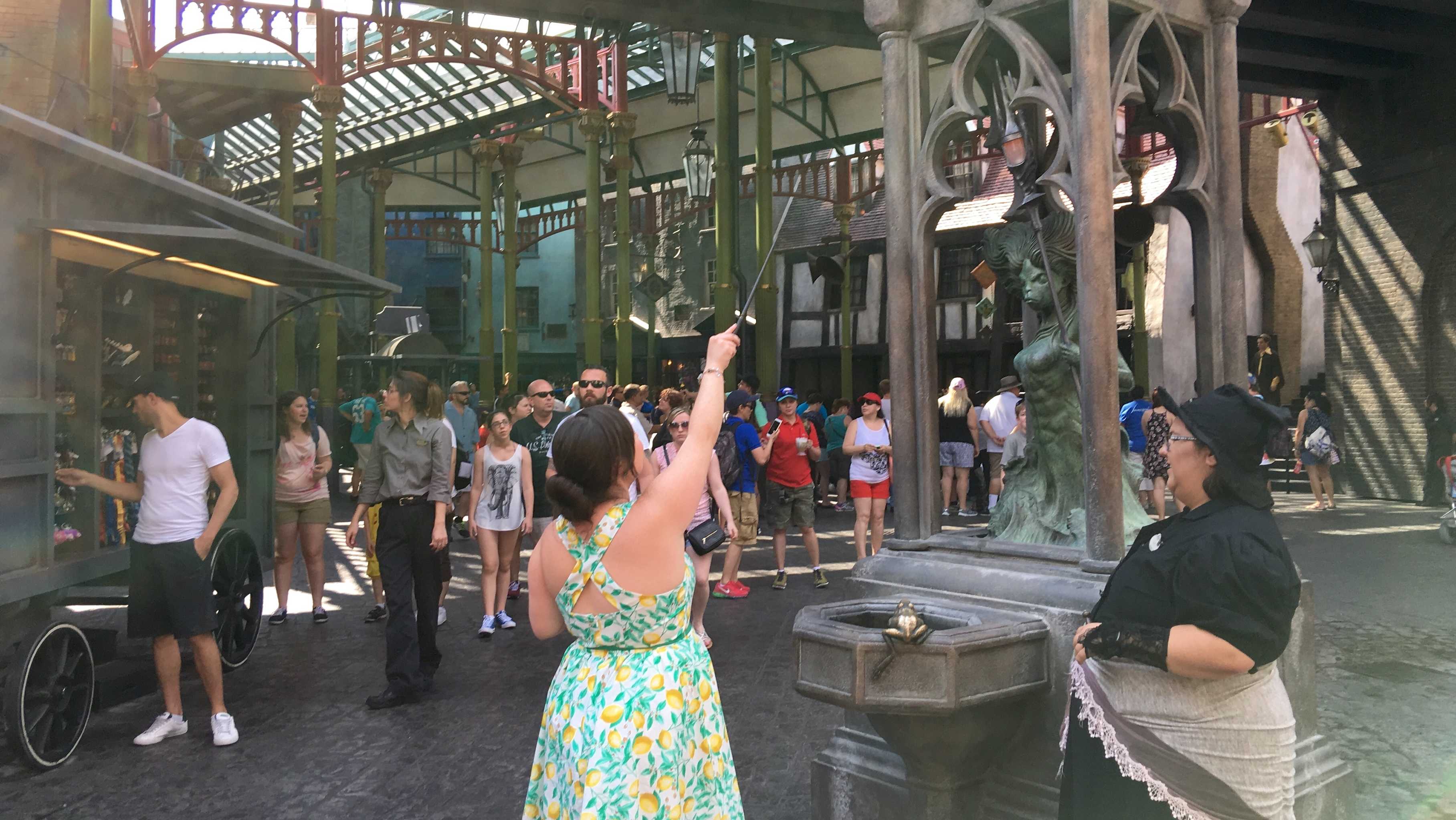 Casting Spells in Diagon Alley at Universal Studios Florida