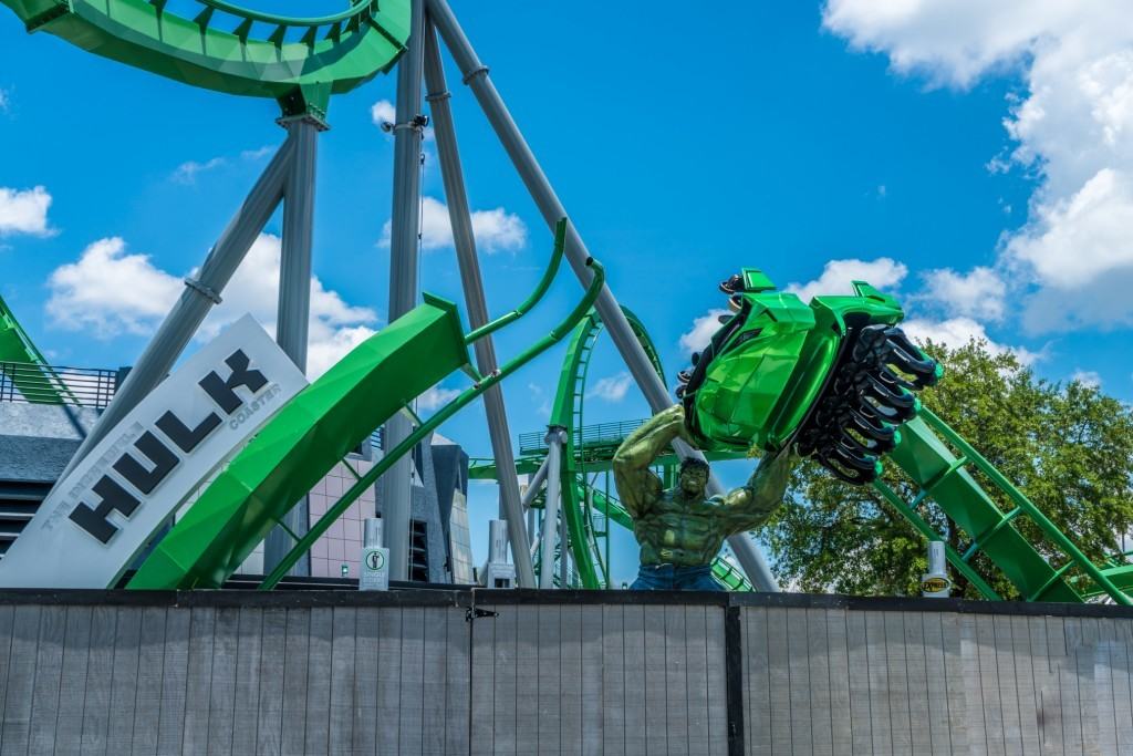 hulk roller coaster night