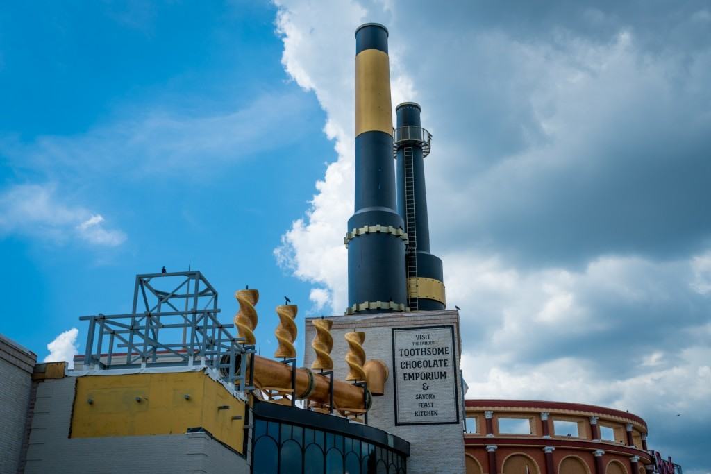 Toothsome Chocolate Emporium under construction at Universal Orlando's CityWalk