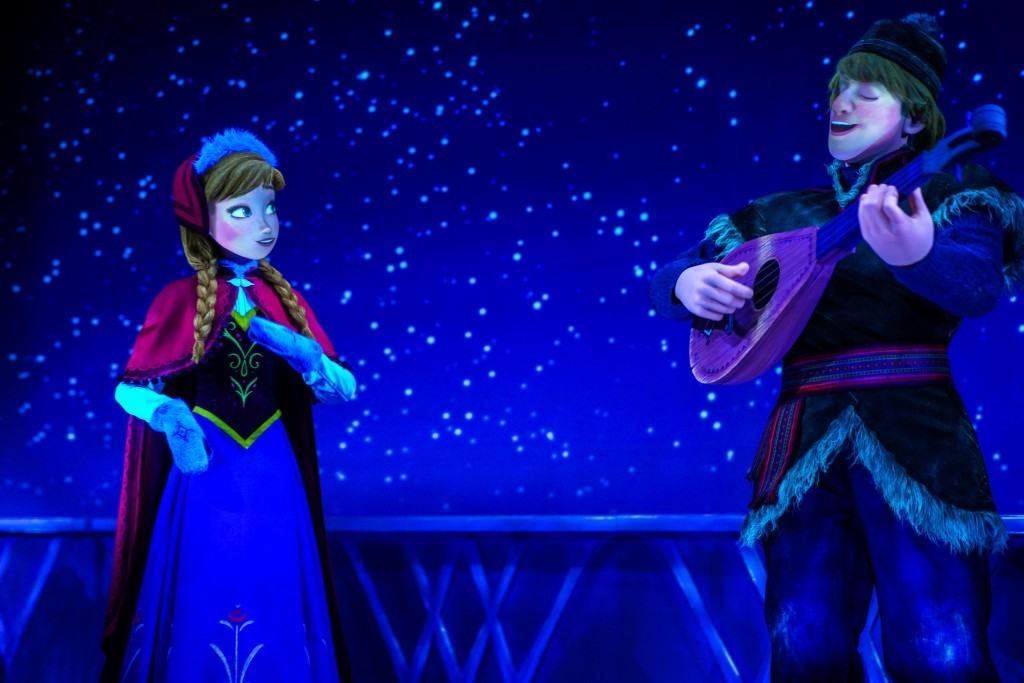 Anna and Kristoff on Frozen Ever After