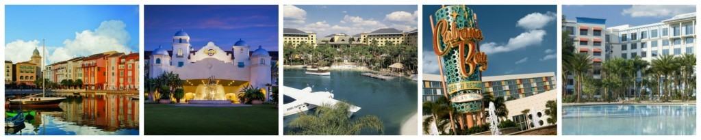 Universal Orlando hotel collage