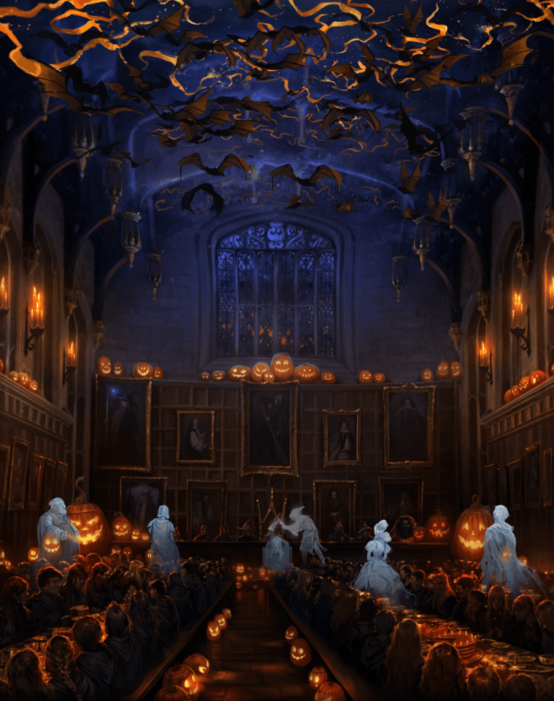 Hallowe'en Feast depicted on Pottermore.com