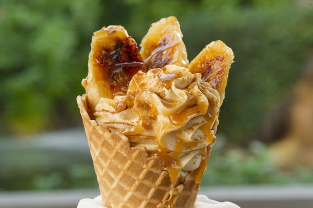 Banana Foster Cheesecake Cones from the North Atlantic Market at SeaWorld Orlando's Seven Seas Food Festival