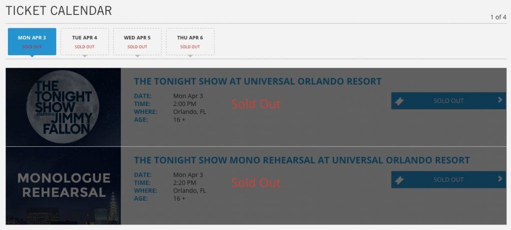 Fallon tickets sold out in a matter of minutes