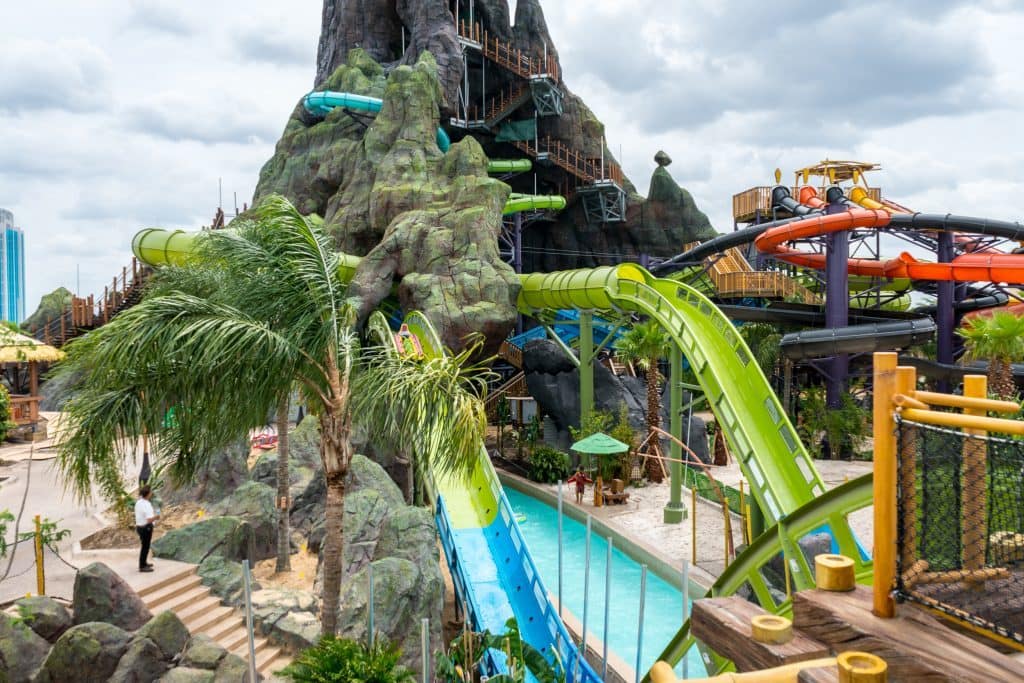 Krakatau Aqua Coaster track at Universal's Volcano Bay