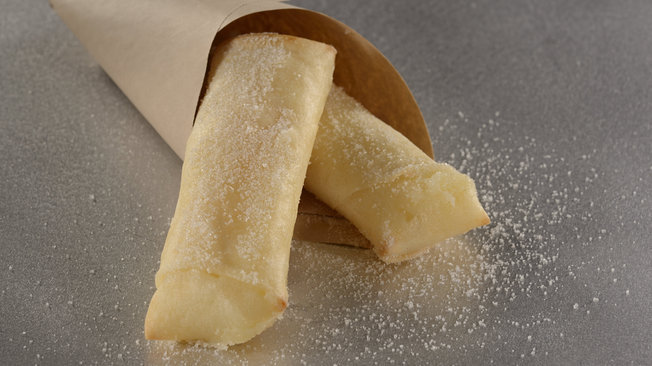 Lumpia, a crispy pineapple-cream cheese spring roll