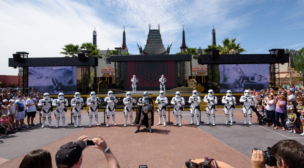 Captain Phasma and her platoon of First Order Stormtroopers during March of the First Order