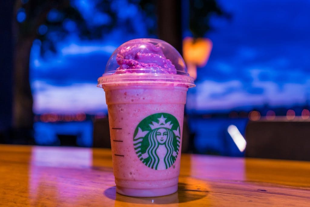 Pink Flamingo Frappuccino at Disney Springs Starbucks