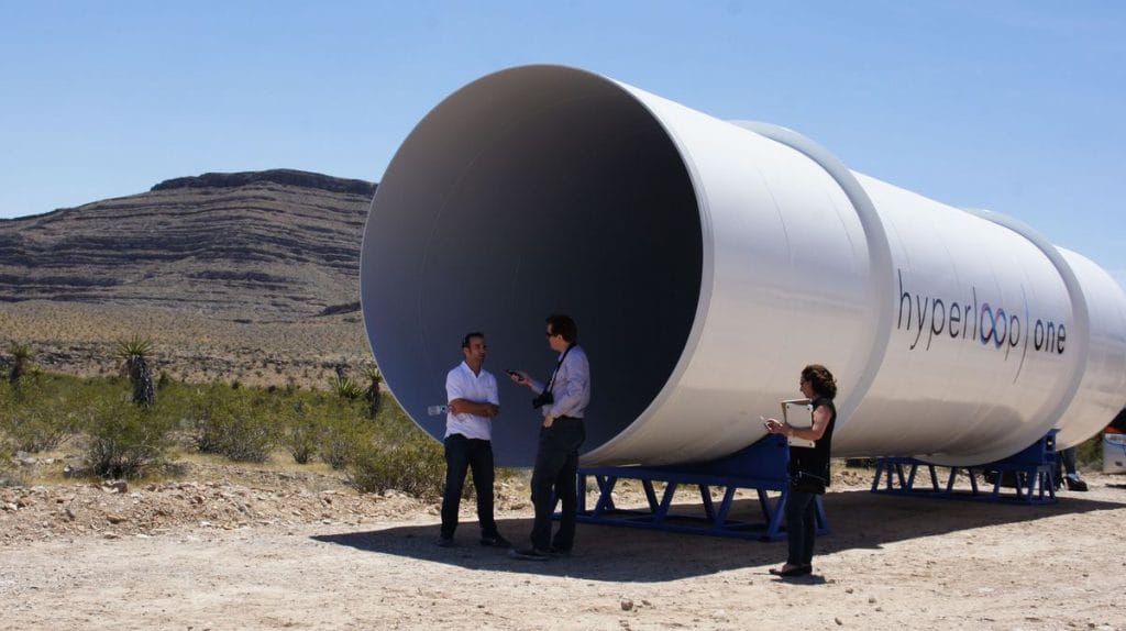 Hyperloop One's test track in the Nevada desert