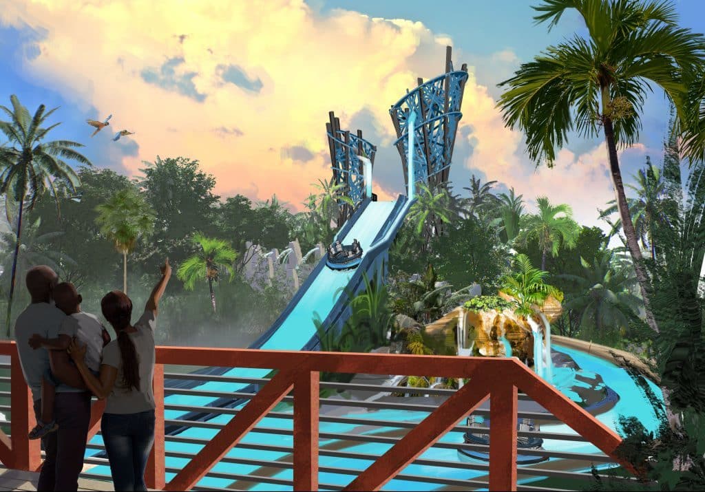 Infinity Falls's big drop at SeaWorld Orlando