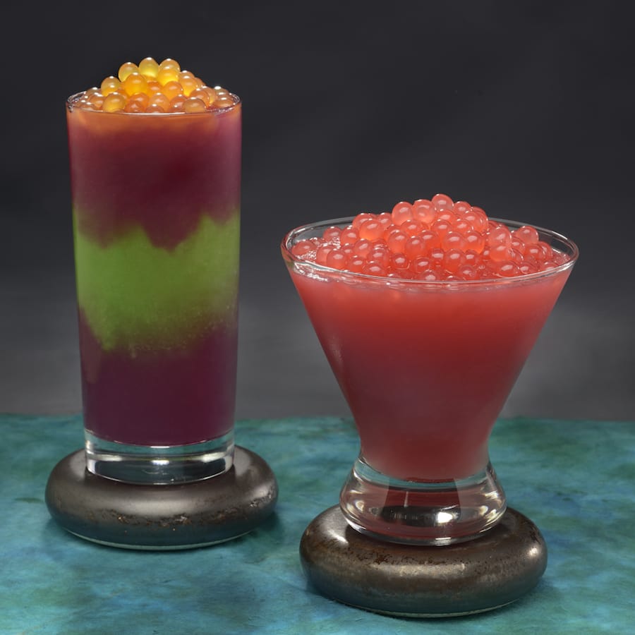 The Night Blossom and Mo’ara Frozen Margarita drinks available inside Pandora - The World of AVATAR