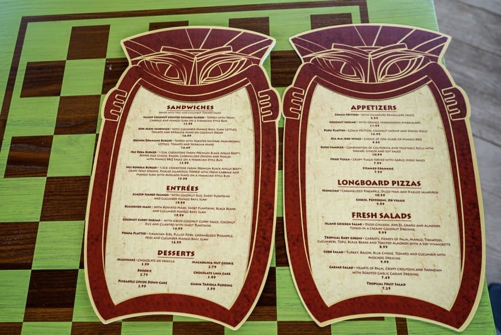 Volcano Bay Seating Chart