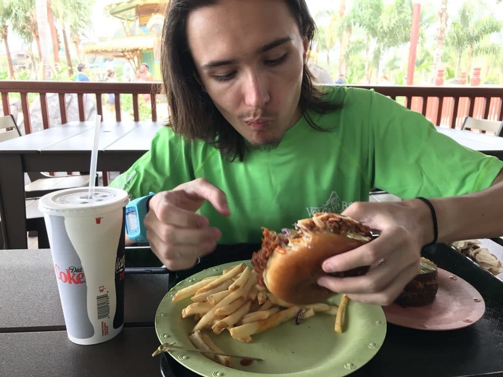 Mango BBQ Pulled Pork Sandwich at Universal's Volcano Bay