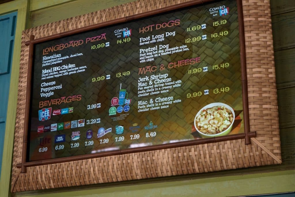 Whakawaiwai Eats menu at Universal's Volcano Bay