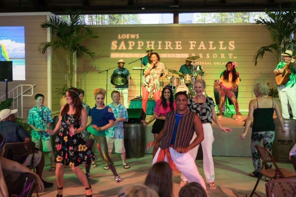 Entertainment at Caribbean Carnaval at Universal's Sapphire Falls Resort