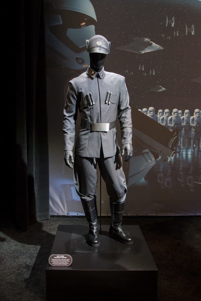 Costume display at the Star Wars Land pavilion at D23 Expo 2017