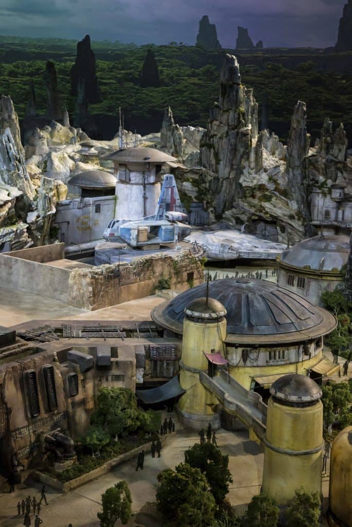 Millennium Falcon parked at Star Wars Land