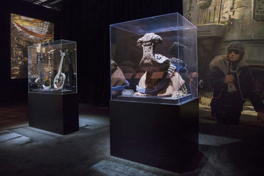 Models in the Star Wars Land pavilion at D23 Expo 2017