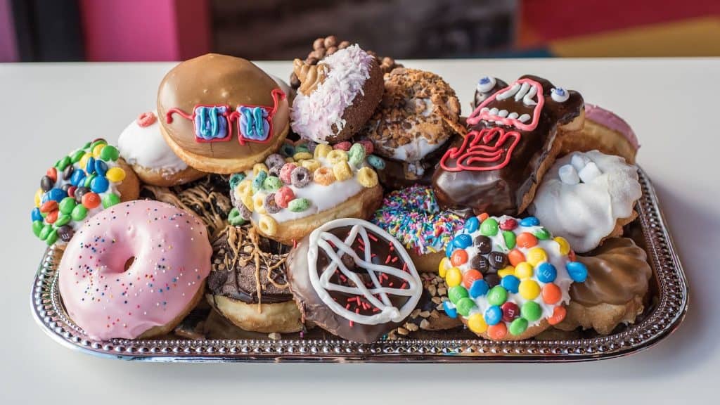 Just a few of Voodoo Doughnut's crazy concoctions