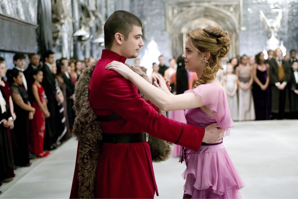 Viktor Krum dancing with Hermione Granger in Harry Potter and the Goblet of Fire